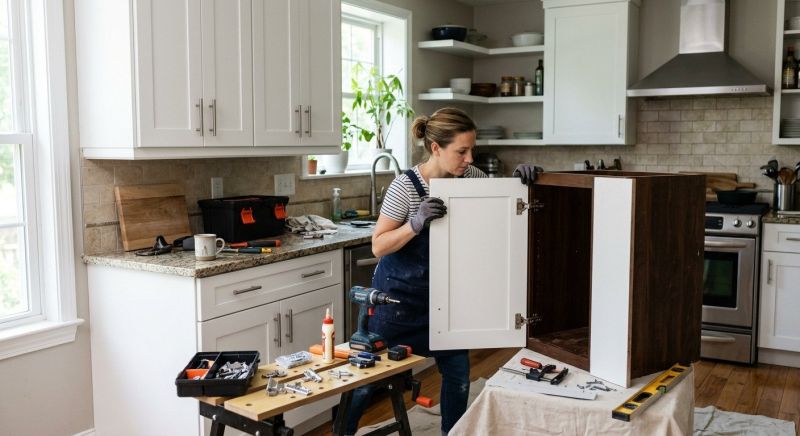 Cherry Cabinet Refacing in Indianapolis, IN