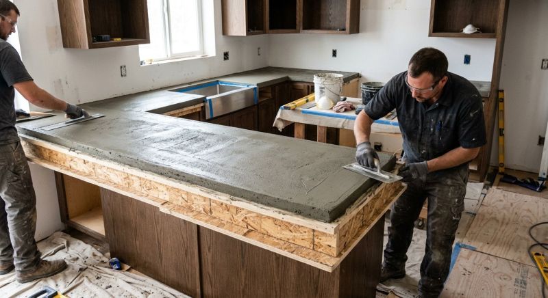 Concrete Counter Installation in Sonoma County, CA