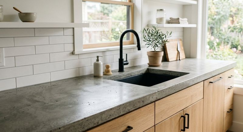 Cement Counter Installation in Santa Rosa, CA