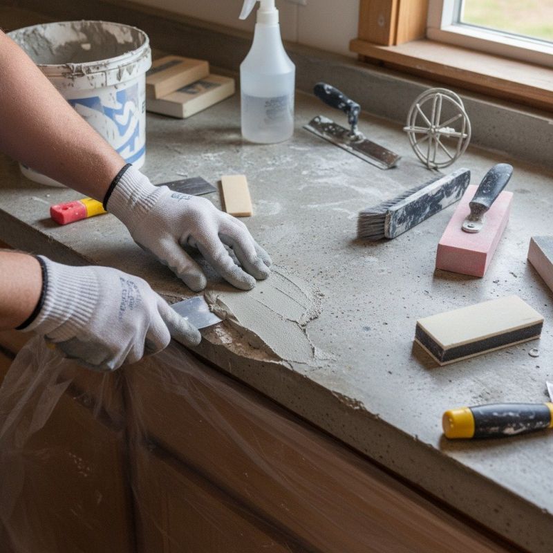 Cement Countertop Pouring in Sonoma County, CA
