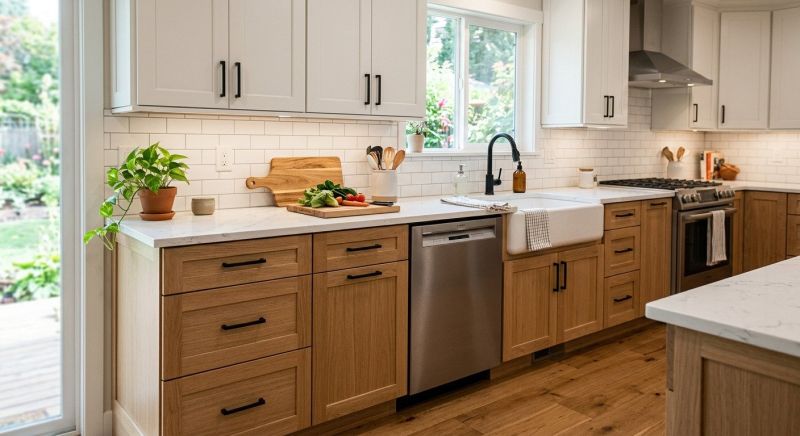 Cherry Cabinet Refacing in Dayton, OH