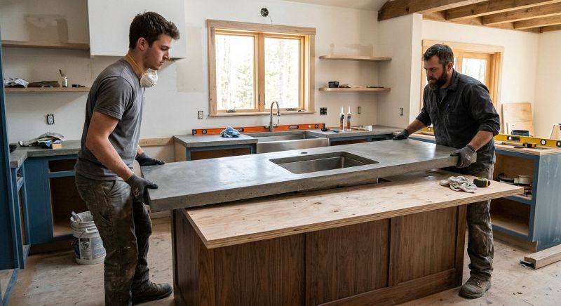Concrete Counter Installation in Marin County, CA