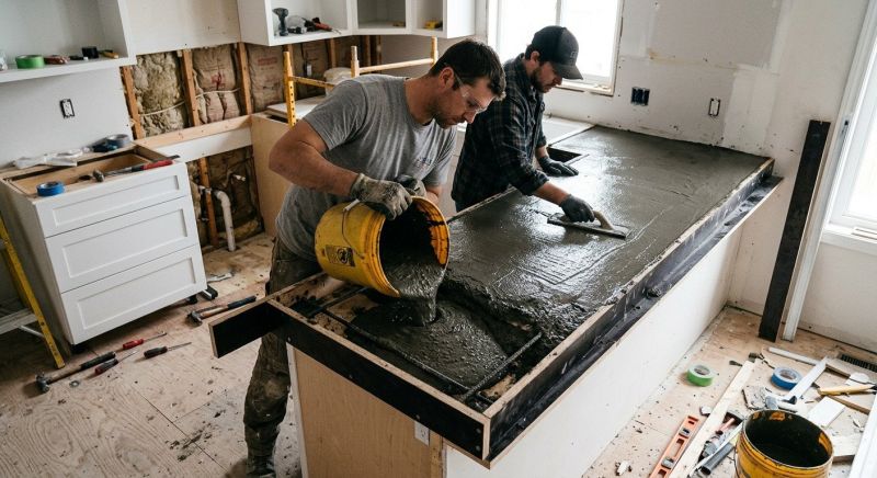 Concrete Countertop Pouring in Marin County, CA