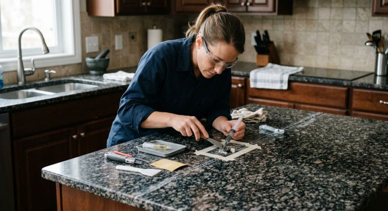 Cracked Granite Repair in Roseville, CA