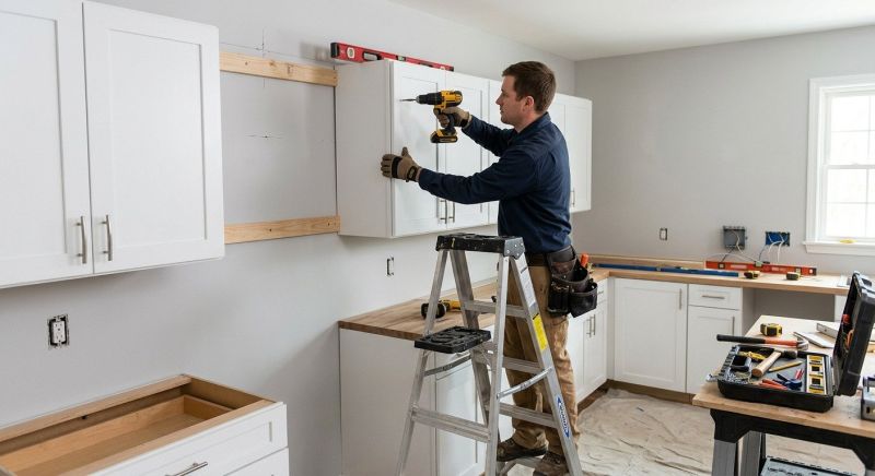 Glazed Cabinets Installation in Bloomington, IN