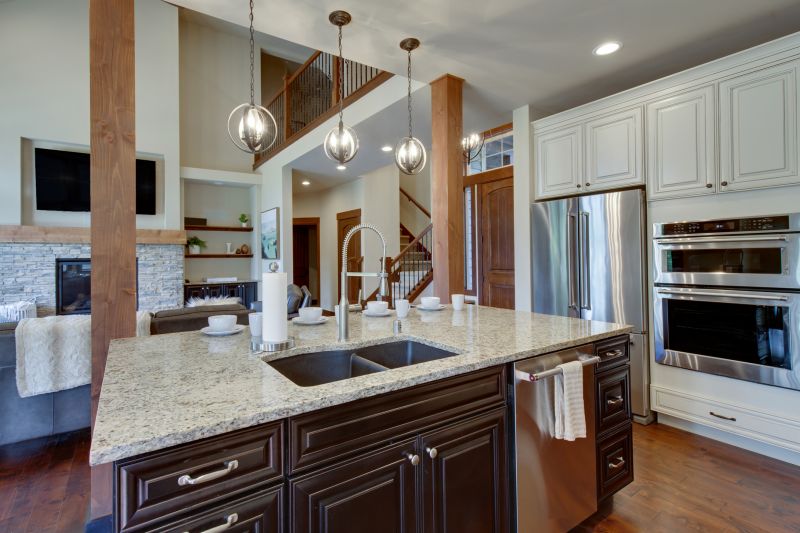 Luxury Kitchen with Granite Island