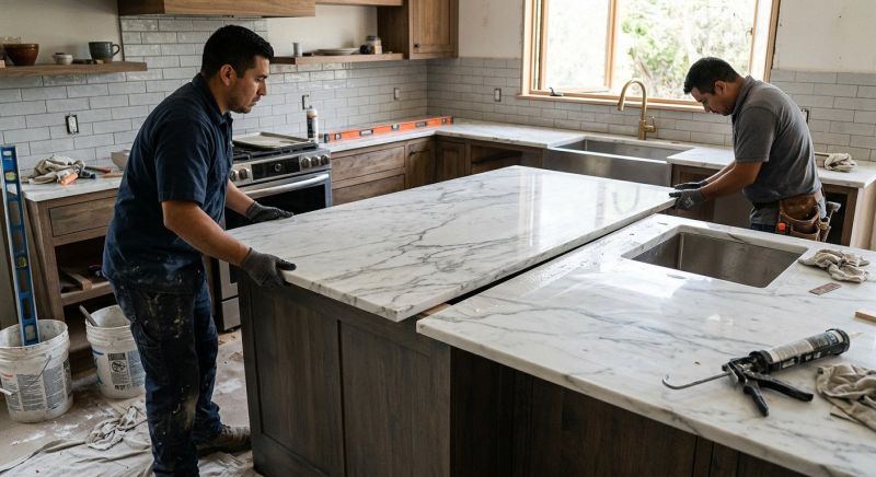 Marble Countertop Installation in Lake County, IL
