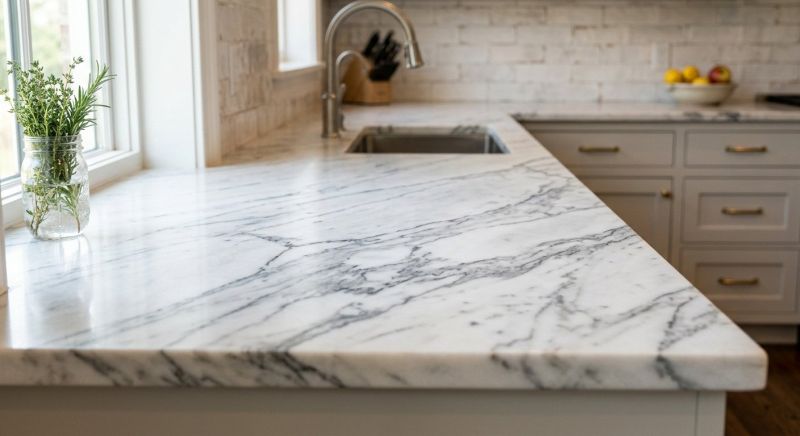 Marble Slab Installation in Lake County, IL