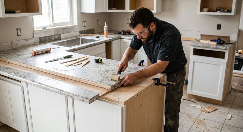 Poured Countertop Installation in Santa Rosa, CA