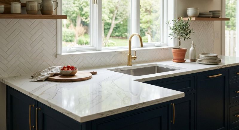 Quartz Slab Installation in Roseville, CA